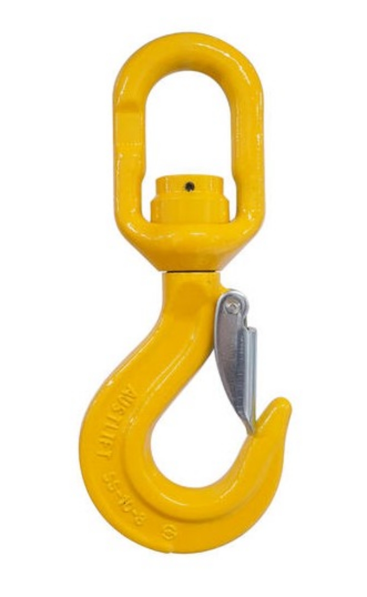 Picture of G80 Swivel Hook with Safety Catch Ball Bearing Type SS 13mm, WLL 5300kg
