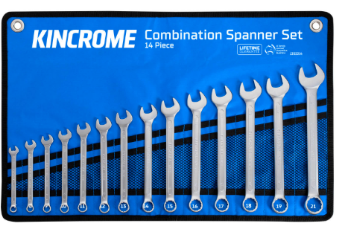 Picture of Combination Spanner Set 14 Piece - Metric - Sizes: 7, 8, 9, 10, 11, 12, 13, 14, 15, 16, 17, 18, 19, 21mm