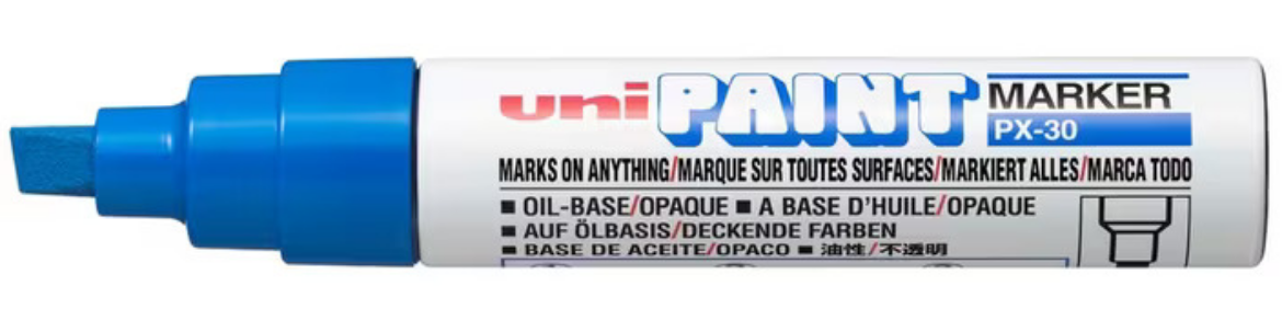 Picture of Uniball PX30BBL Paint Marker Chisel Tip - Blue