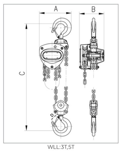 Picture of W4 Chain Block 3M Lift, 3T