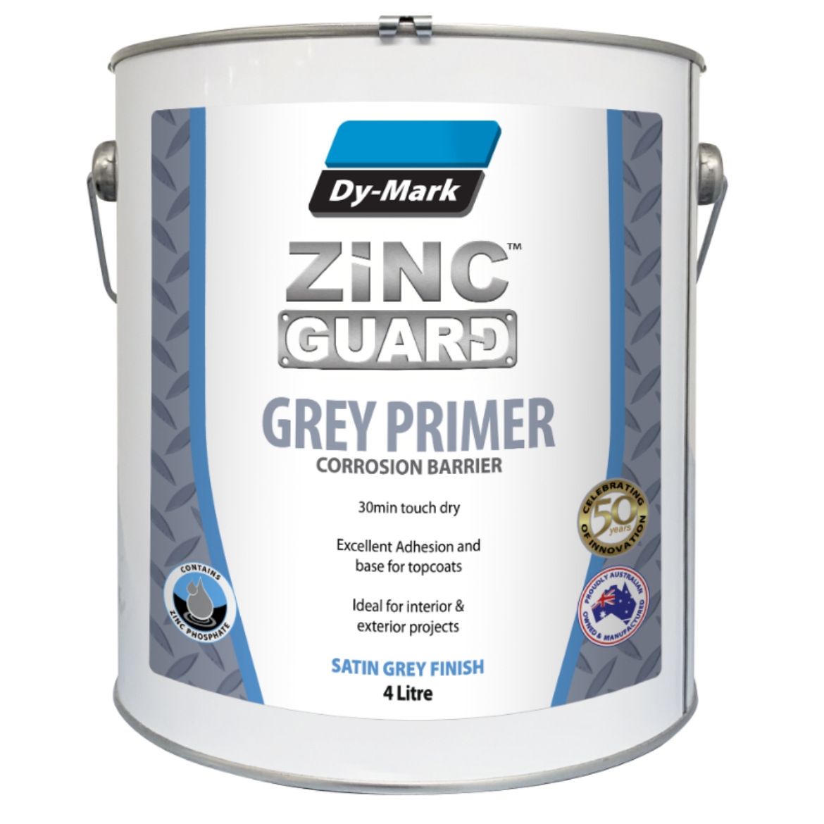 Picture of Zinc Guard, Grey Primer (Satin Grey Finish), 4ltr Dy-Mark