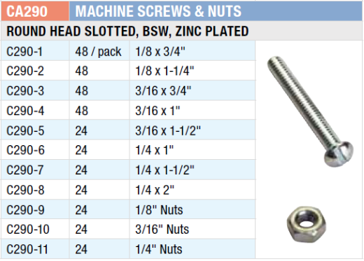 Picture of Grab Kit, Machine Screw & Nut Assort, 1/8"-1/4" BSW, 360 Pce