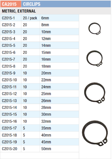 Picture of Master Kit, Circlip, Metric External 6-50mm