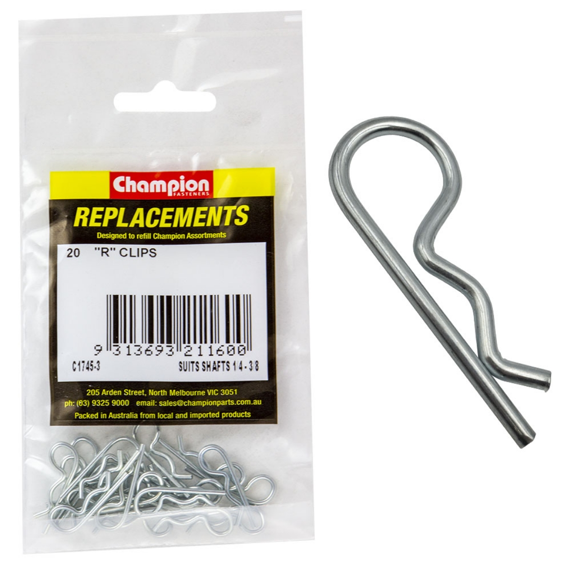 Picture of R Clip, 1/4" x 3/8", Pkt.20