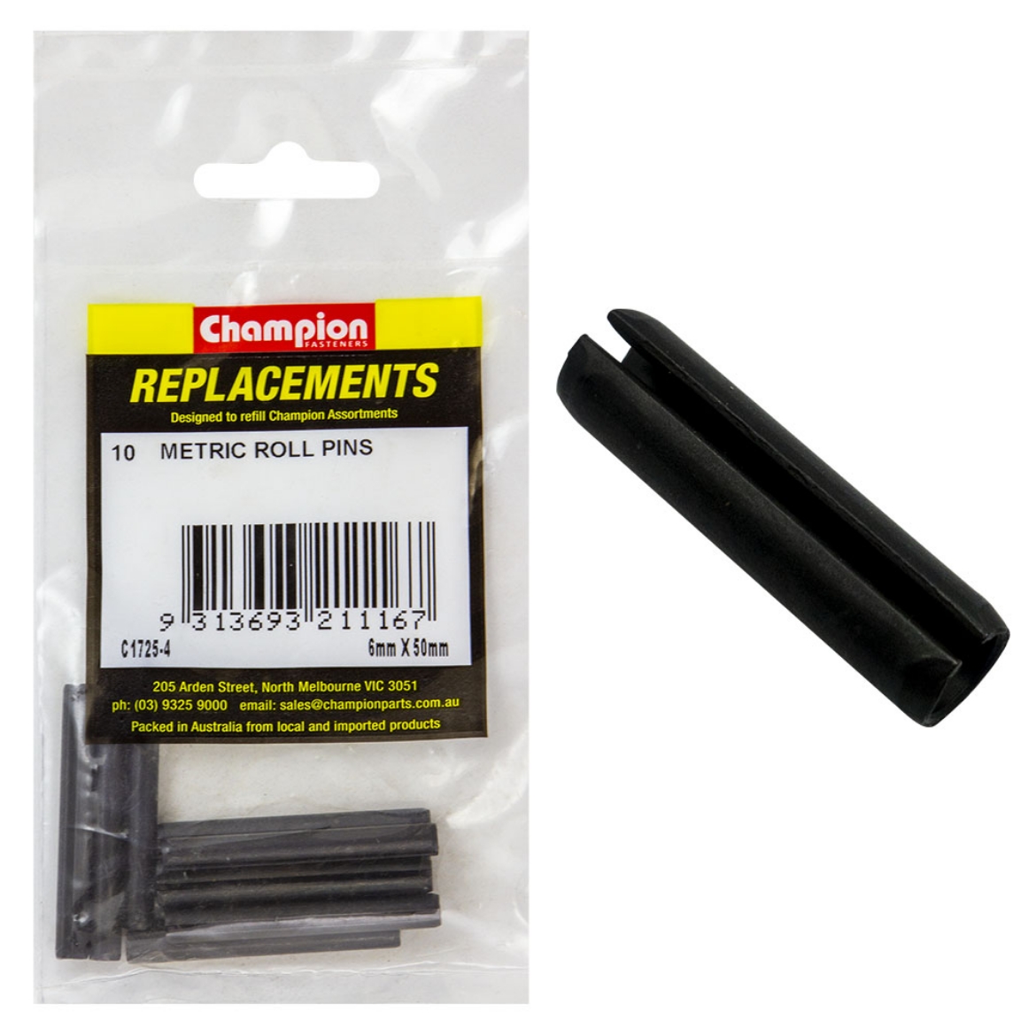 Picture of Roll Pins, 6 x 50mm Pkt.10