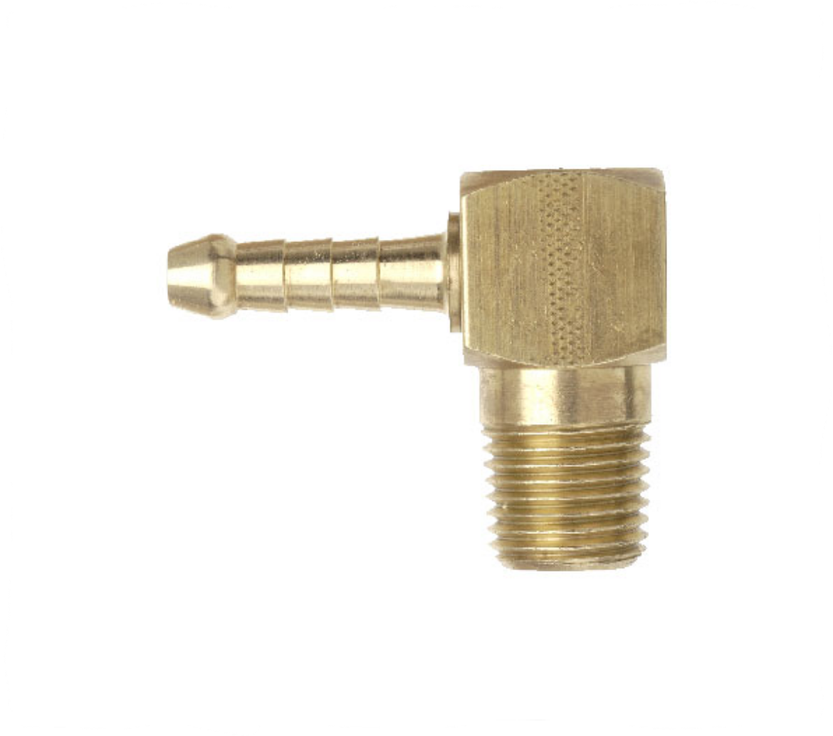 Picture of Elbow, Brass, 90deg, 3/8" Barb x 1/4" BSP-M