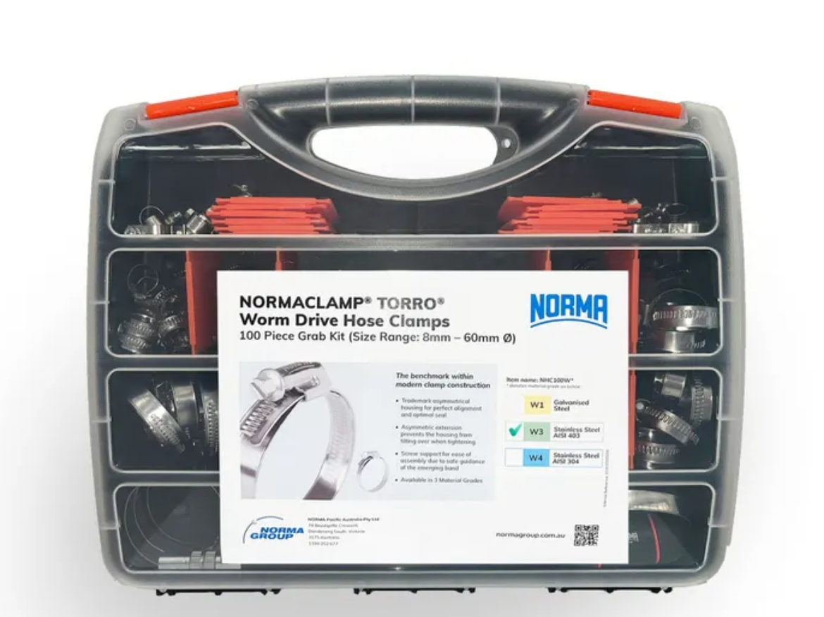 Picture of Clamp Kit, Worm Drive, 8-16mm to 40-60mm, incl. Tool, W3