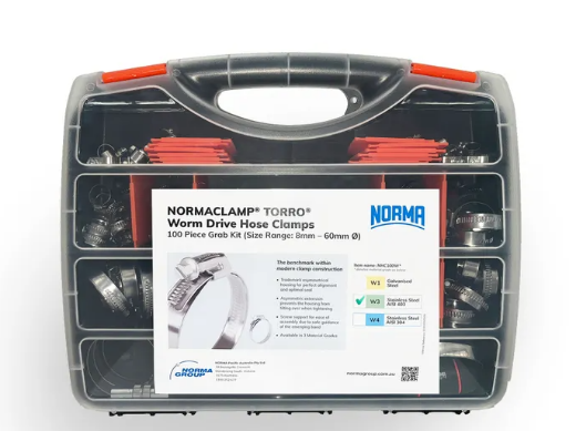 Picture of Clamp Kit, Worm Drive, 8-16mm to 40-60mm, incl. Tool, W3