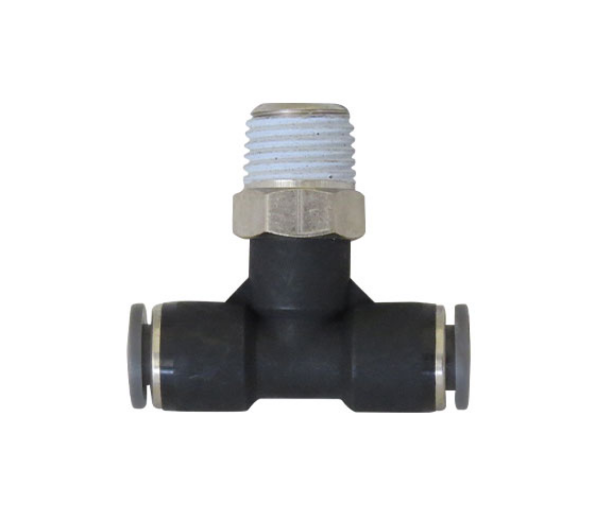 Picture of Male Tee, Nylon/Brass Push Fit, 8mm x 3/8" BSP