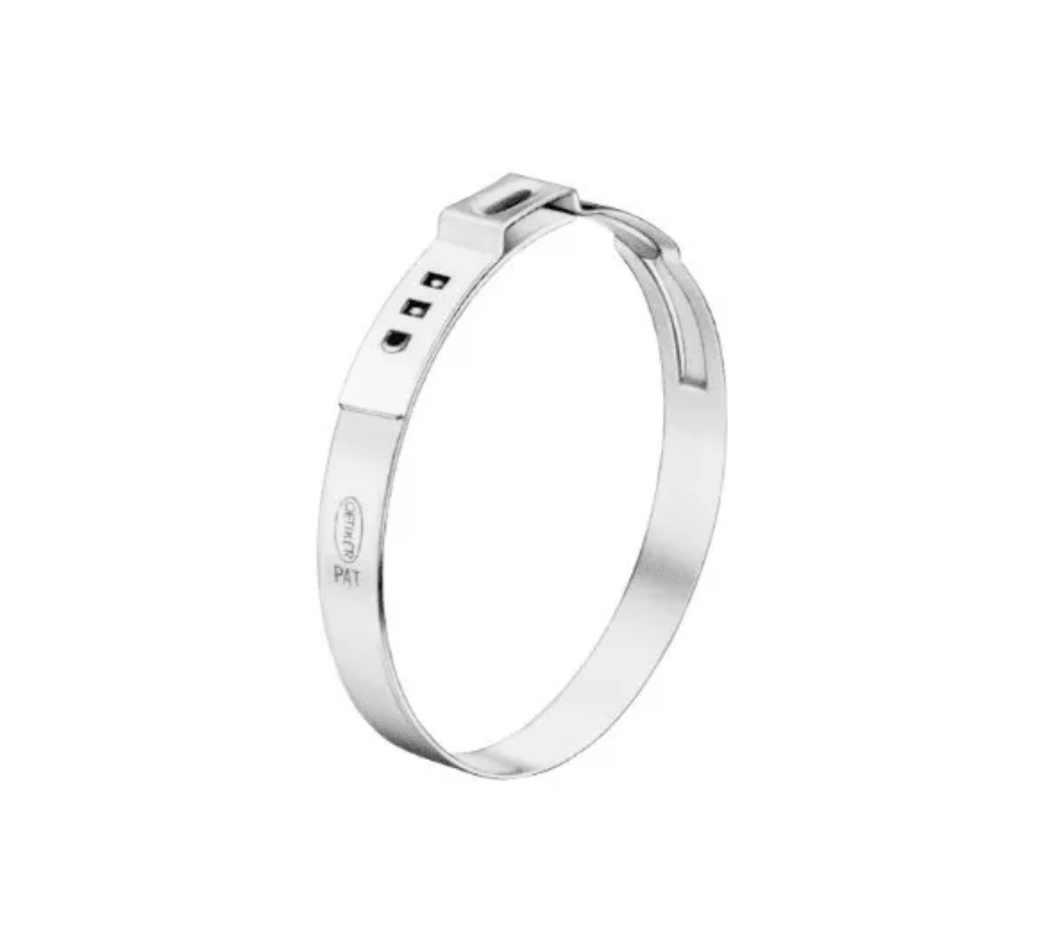 Picture of Single Ear Stainless Crimp Clamp, 26.9-30.1mm Range, Pkt.100 only