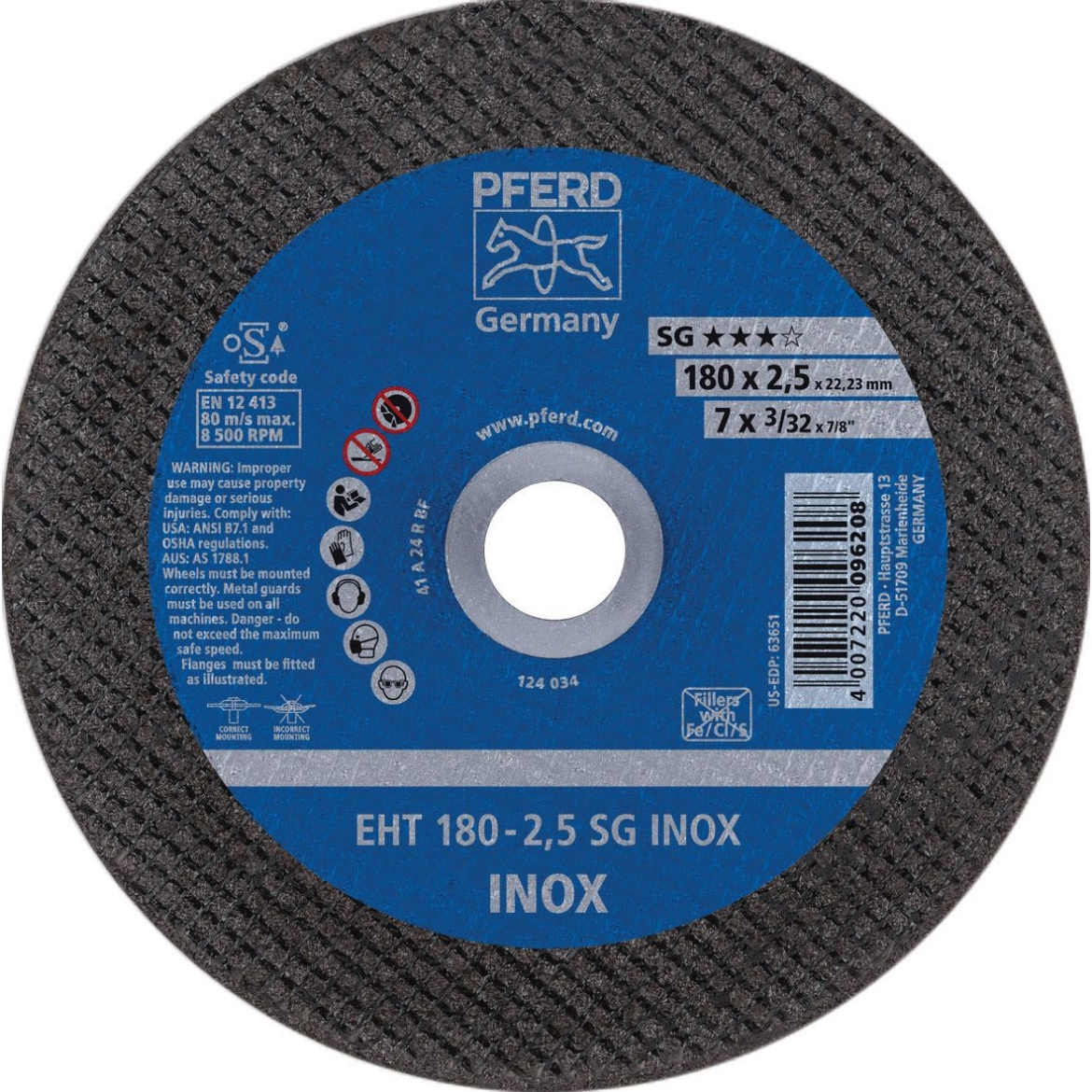 Picture of CUT-OFF WHEEL 7", EHT 180-2,5 SG INOX