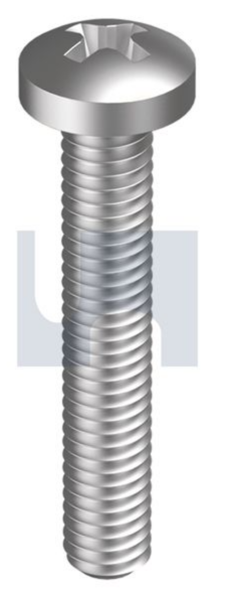 Picture of Machine Screw, Metric, 4 x 8mm, Pan Phillips Head, Stainless 316