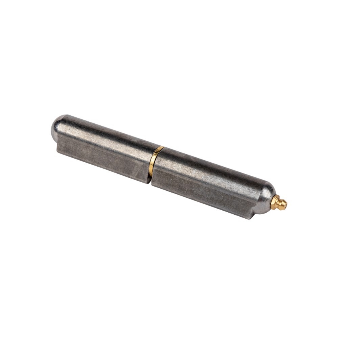 Picture of Bullet Hinge, Steel, 100mm long, c/w Steel pin, Brass washer, & Grease nipple