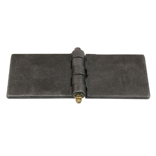 Picture of Steel Cast Hinge, 160mm Fully Open, 60x80mm Leaf, Brass Nipple, 8mm Steel Pin, 7mm Thick