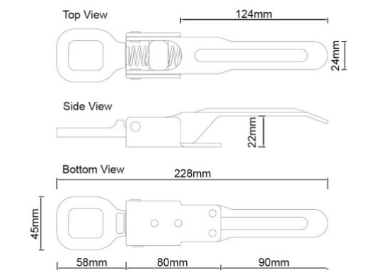 Picture of Fastener, Over Centre Latch, Heavy Duty, Tray Body (Catch Plate P/N: NS-K210CZP)