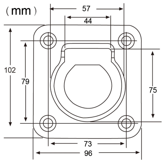 Picture of Lashing Ring/Tie Down, SWL 500kg, 95 x 101mm, Zinc Plated