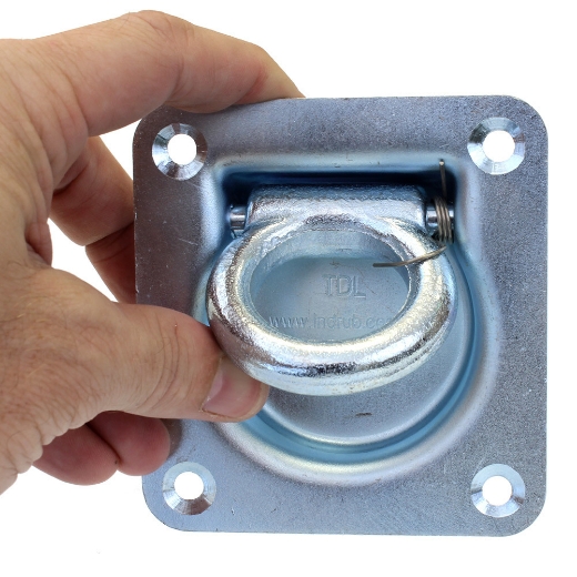 Picture of Lashing Ring/Tie Down, SWL 500kg, 95 x 101mm, Zinc Plated