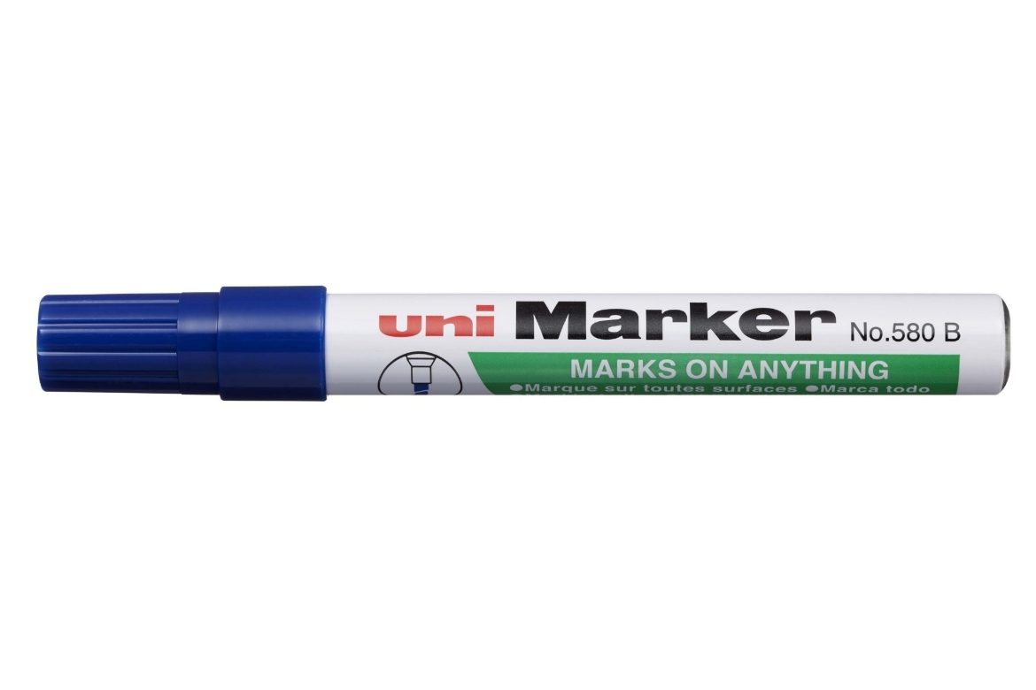 Picture of Uniball 580BL Permanent Marker Chisel Tip - Blue