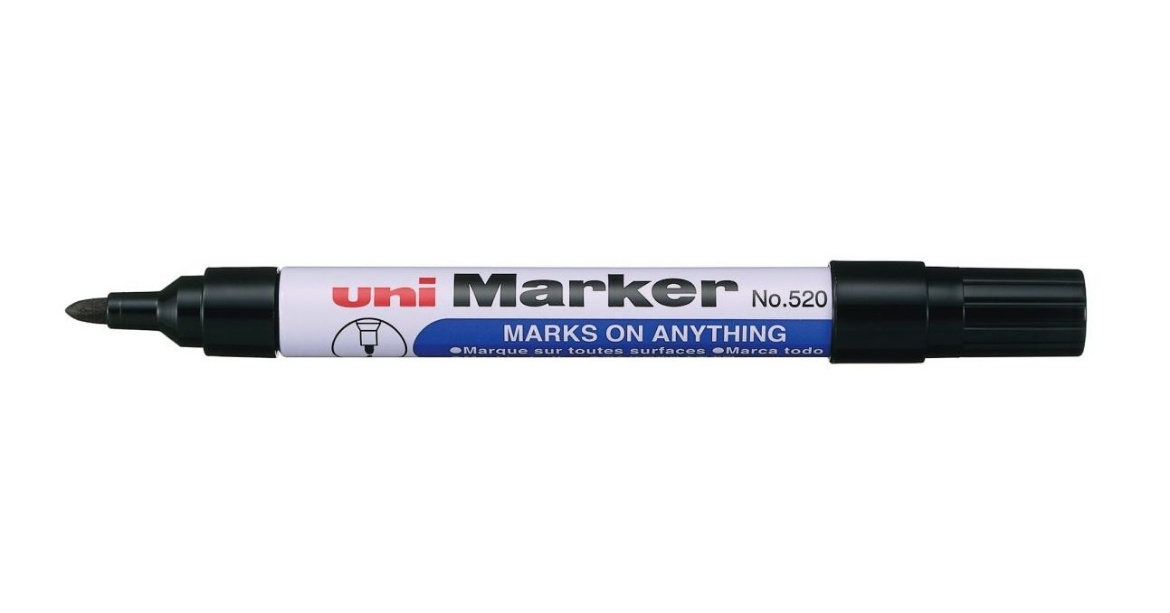 Picture of Uniball 520BK Permanent Marker Bullet Tip - Black