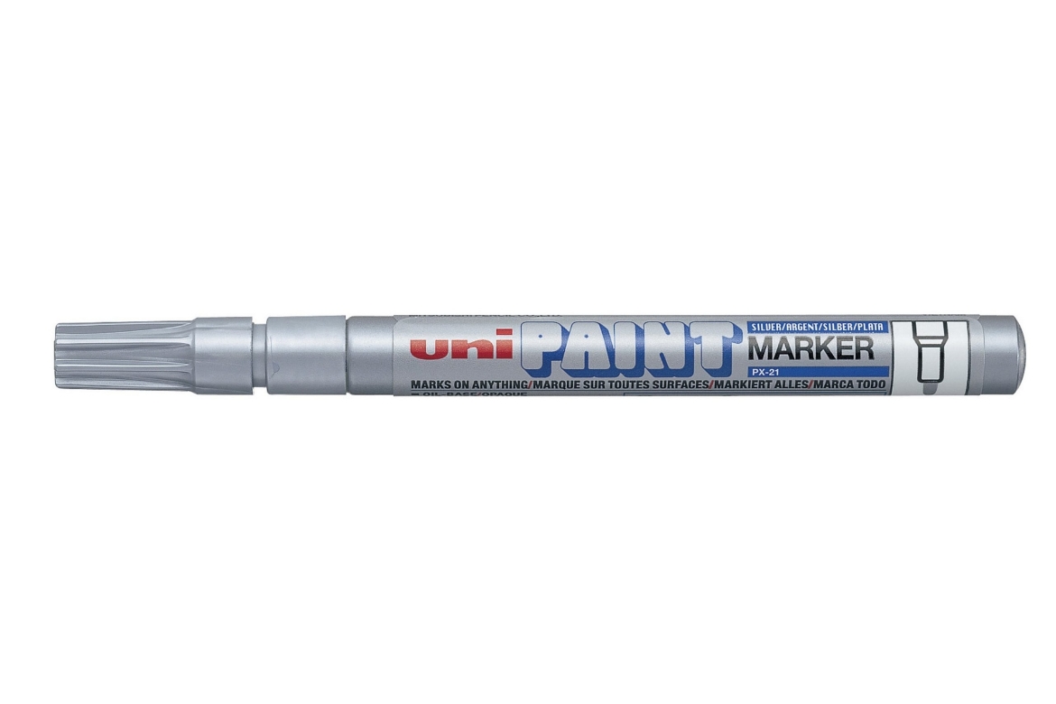 Picture of Uniball PX21S Paint Marker Fine Bullet Point - Silver