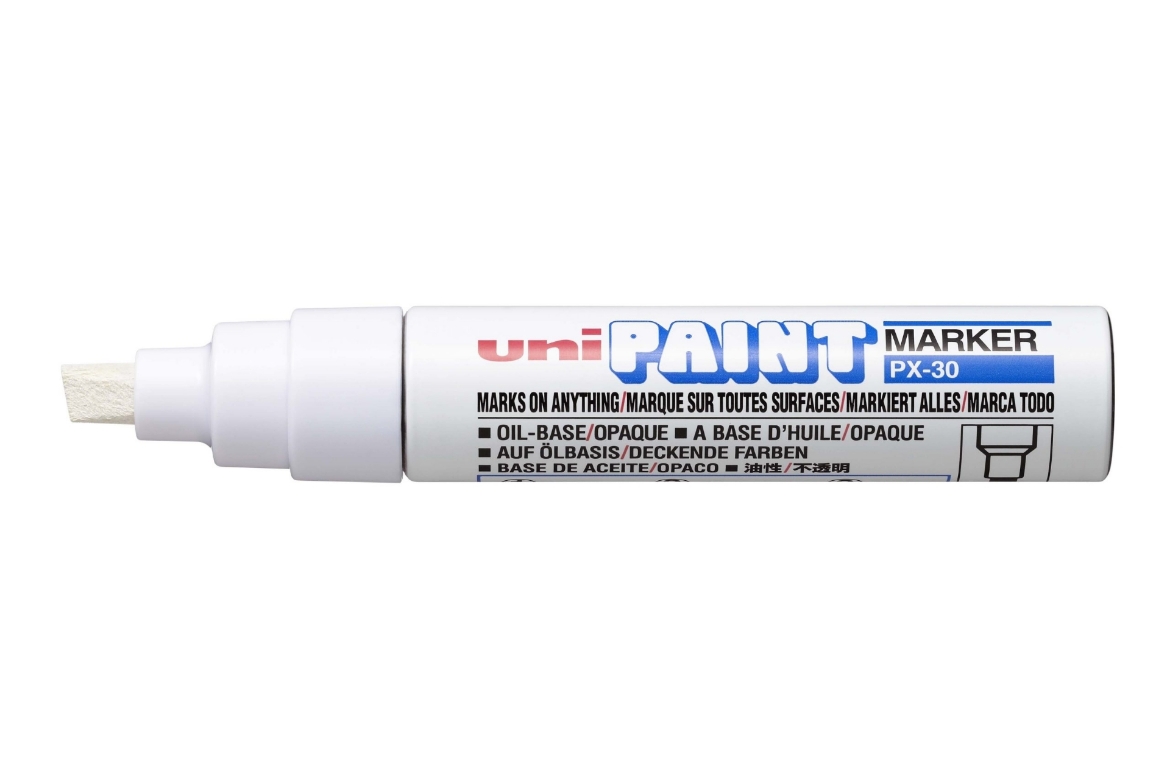Picture of Uniball PX30BWH Paint Marker Chisel Tip - White