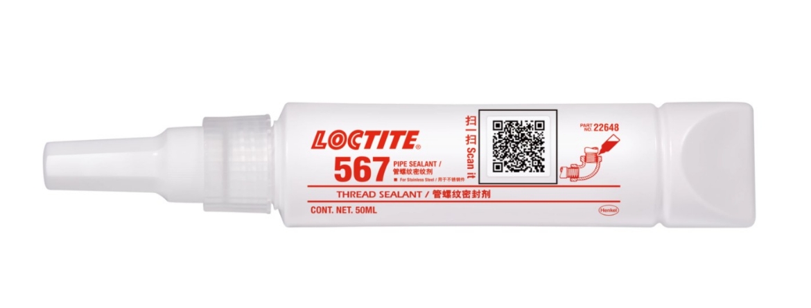 Picture of Loctite 567 Thread Sealant - Controlled Strength - High Temp - 50ml Tube