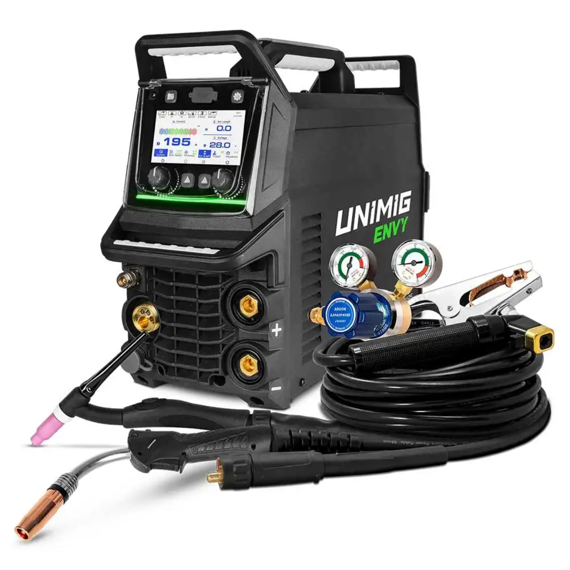 Picture of ENVY MULTI 195 MULTI-PROCESS WELDER, MIG & HIGH FREQUENCY DC TIG, 10AMP, 3MTR M26 DIGITAL BINZEL TORCH