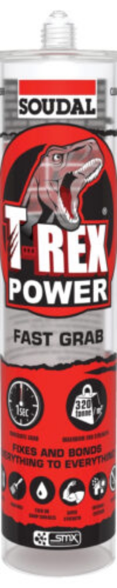 Picture of T-Rex Power Fast Grab, Clear, 290ml, Polymer Sealant & Adhesive