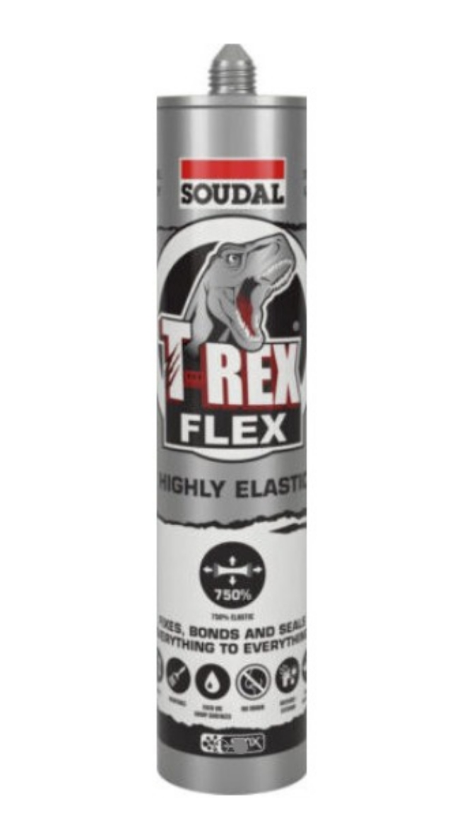 Picture of T-Rex Flex, Steel Grey, 290ml, Flexible adhesive and sealant for bonding, sealing and filling applications