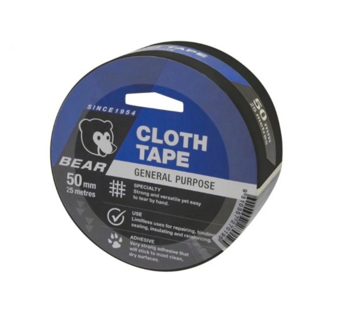 Picture of Tape, Cloth, 50mm x 25m - Bear (Black)