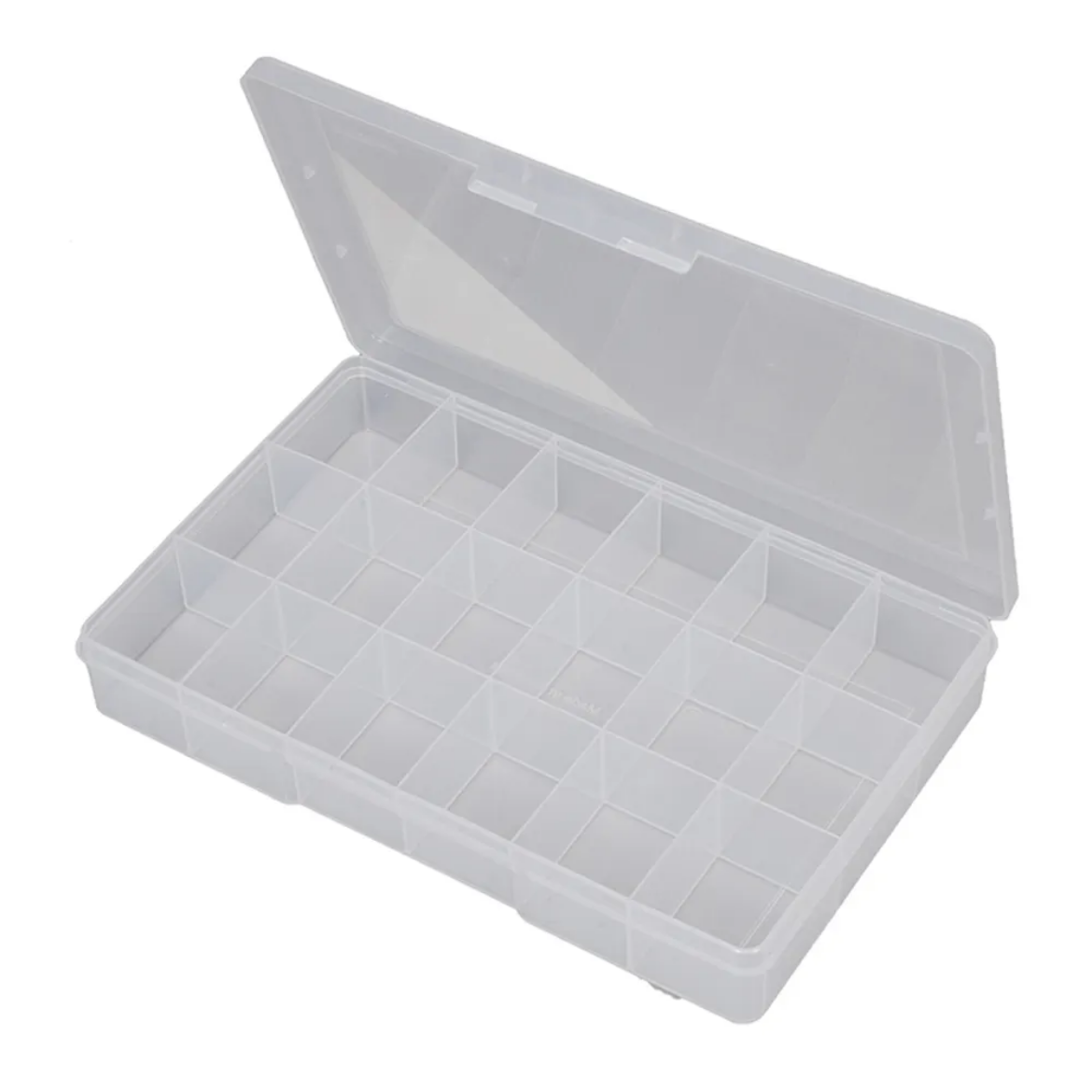 Picture of Large Storage Box, 18 Compartments, 310 x 200 x 48mm, CLEAR, Fischer