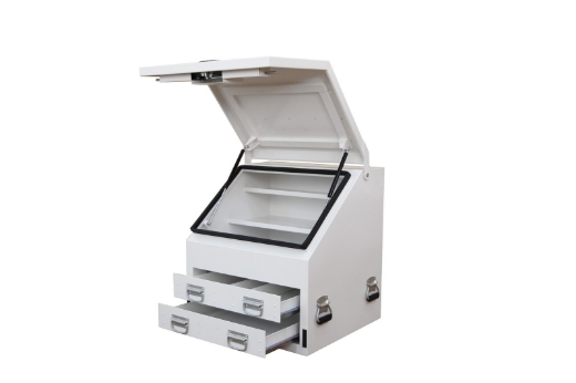 Picture of Steel Truck Box, Full Door, 2 Drawer with WT Lock, White, 700mm(W) x 680mm(D) x 750mm(H)