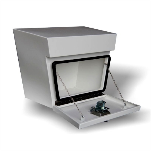 Picture of Steel Under Tray Box LHS with T-Lock, White ( 600mm Wide ) 600/465 x 250 x 400