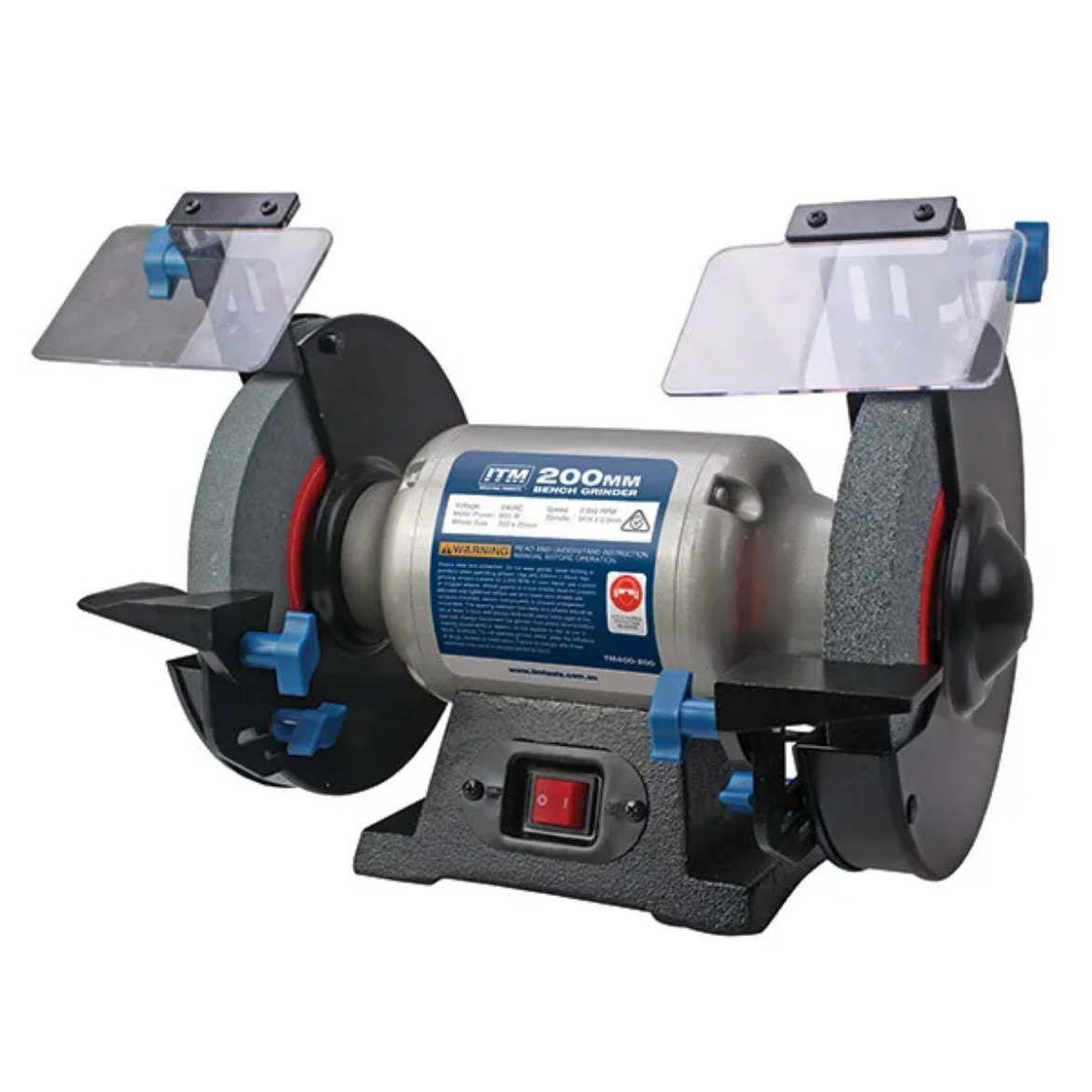 Picture of BENCH GRINDER 240V, 600W, 200MM/8", 36 & 60 Grit Grinding Wheels
