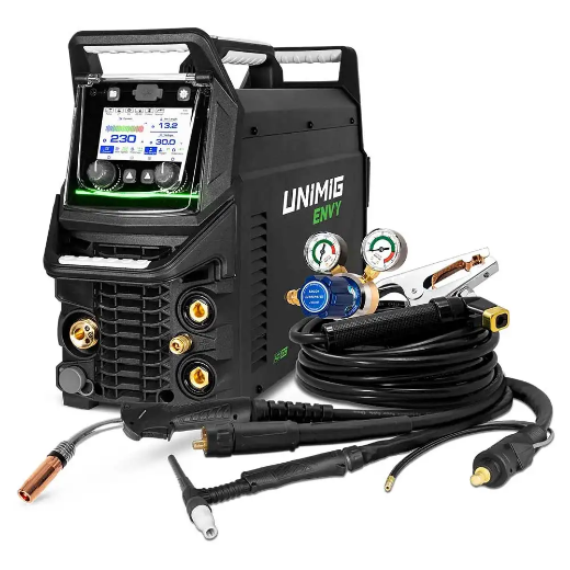 Picture of ENVY MULTI 230 AC/DC Welder, MIG & High-frequency AC & DC TIG, 15AMP, 3MTR M26 DIGITAL BINZEL TORCH