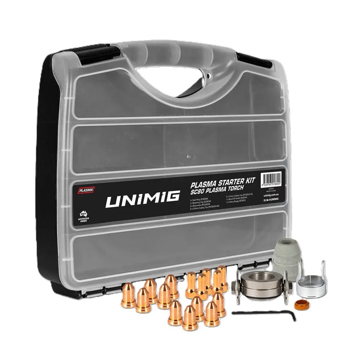 Picture of Starter Kit, SC80 Plasma Torch Consumables, suit Unimig Razorcut 45