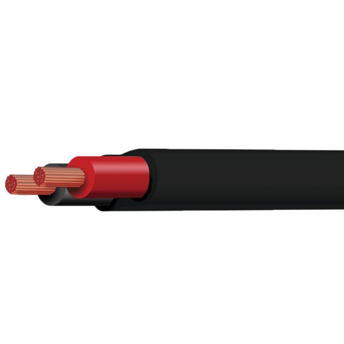 Picture of Twin Sheath Cable, 4mm Red/Black, Nominal OD 3.8 x 6.3mm