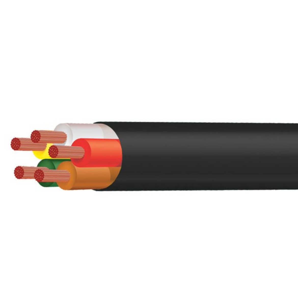 Picture of Trailer Cable, 5 Core 6mm Black, Road Train