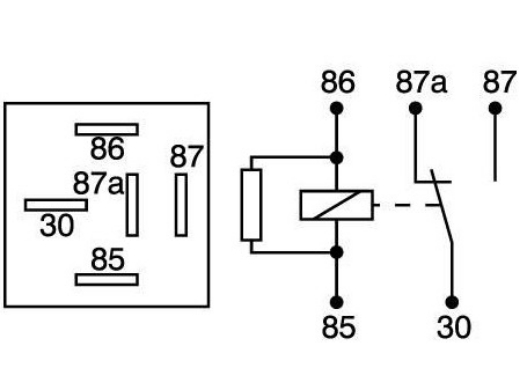 Picture of Relay Mini 12V 40/40A 5 Pin Change Over Resistor Protected