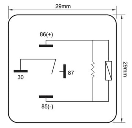 ACX1944RBL Mini Relay HD 12V 80A 4 Pin N/O Contacts SPST 9.5mm Resistor ...