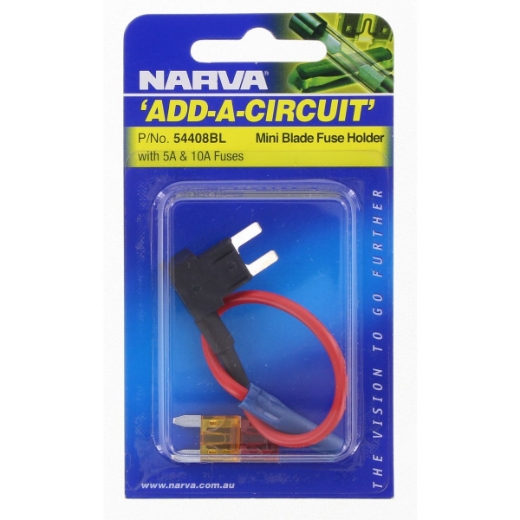 Picture of Fuse Holder, 'Add-A-Circuit' Mini Blade Fuse Holder 2 Way 20Amp, NARVA
