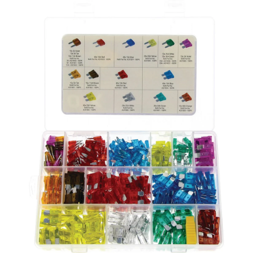 Picture of OEX STANDARD & MINI BLADE FUSE ASSORTMENT KIT - 371 PIECES, BAXTERS FTP107