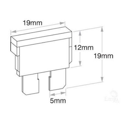 Picture of Standard Blade Fuse 15A Blue, Pkt.10