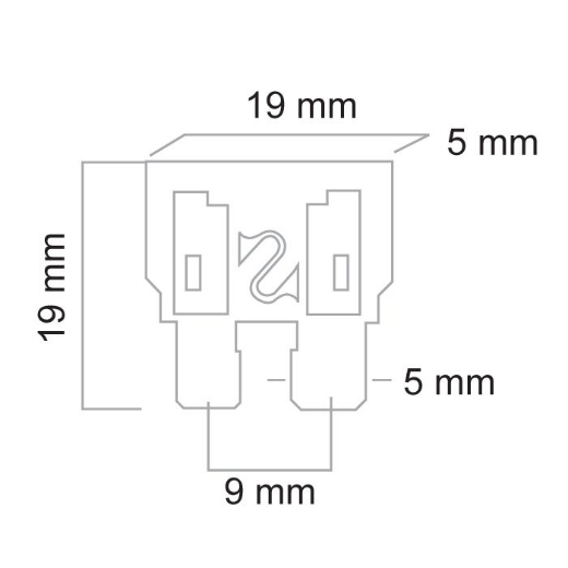 Picture of Standard Blade Fuse 20A Yellow, Pkt.10