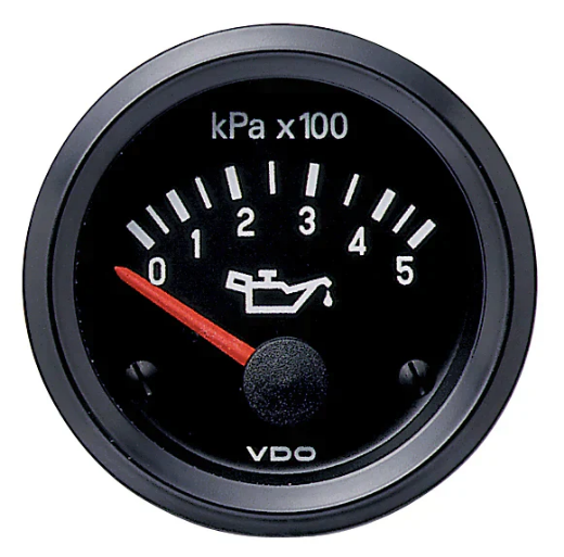 Picture of Gauge, Oil Pressure VDO 12V 0-5 00kPa 52mm Steel Body