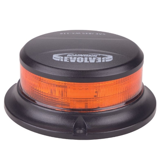 Picture of LOW PROFILE LED BEACON 10-30V 10 FLASH PATTERNS AMBER FIXED MOUNT