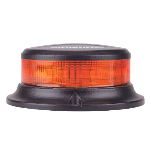 Picture of LOW PROFILE LED BEACON 10-30V 10 FLASH PATTERNS AMBER FIXED MOUNT