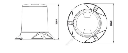 Picture of LED Beacon Revolver 10-30V Amber Fixed Mount 28W 5 Functions SAE Class 1