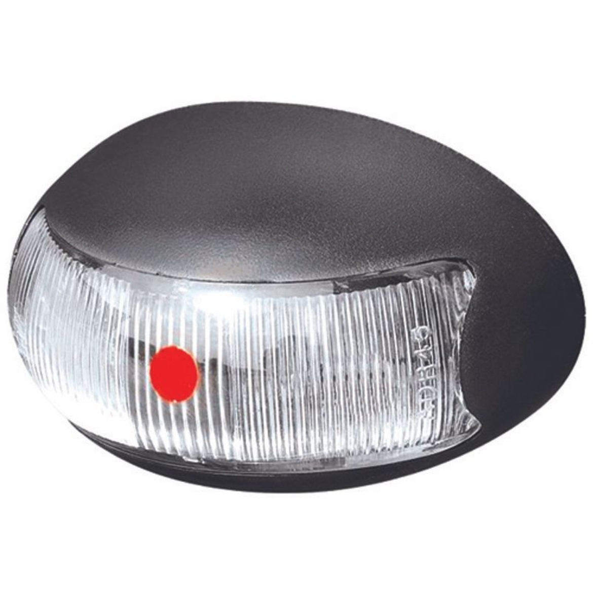 Picture of LED Clearance Light Red 10-30V 2 LED Oval 60x37mm Lens Clear 0.5mt Lead