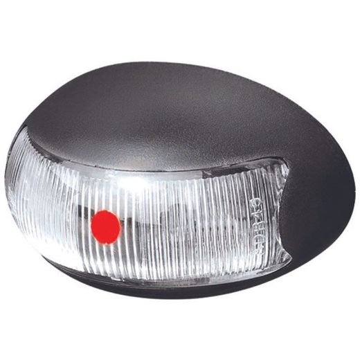 Picture of LED Clearance Light Red 10-30V 2 LED Oval 60x37mm Lens Clear 0.5mt Lead